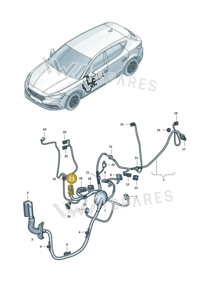 1J0972977D — SEAT Formentor TSI CUPRA (2020-) diagram 5fn972033, position 21
