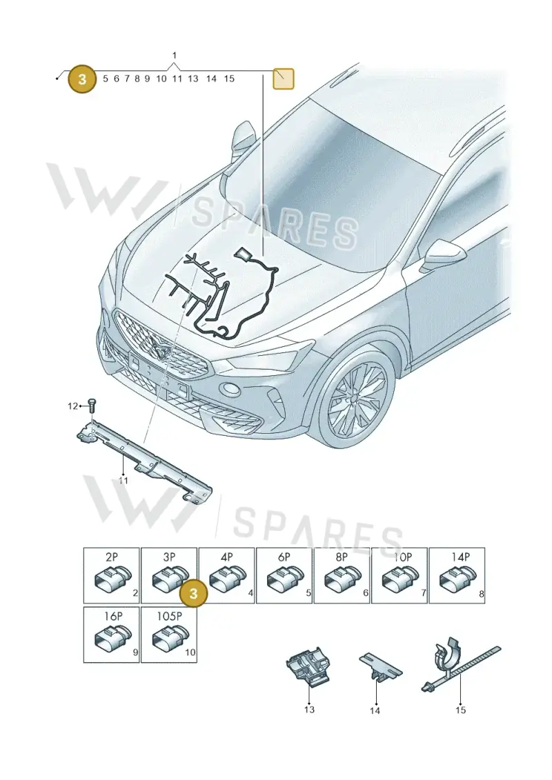1J0973723 — SEAT Formentor TSI CUPRA (2020-) diagram 5ff971015, position 3