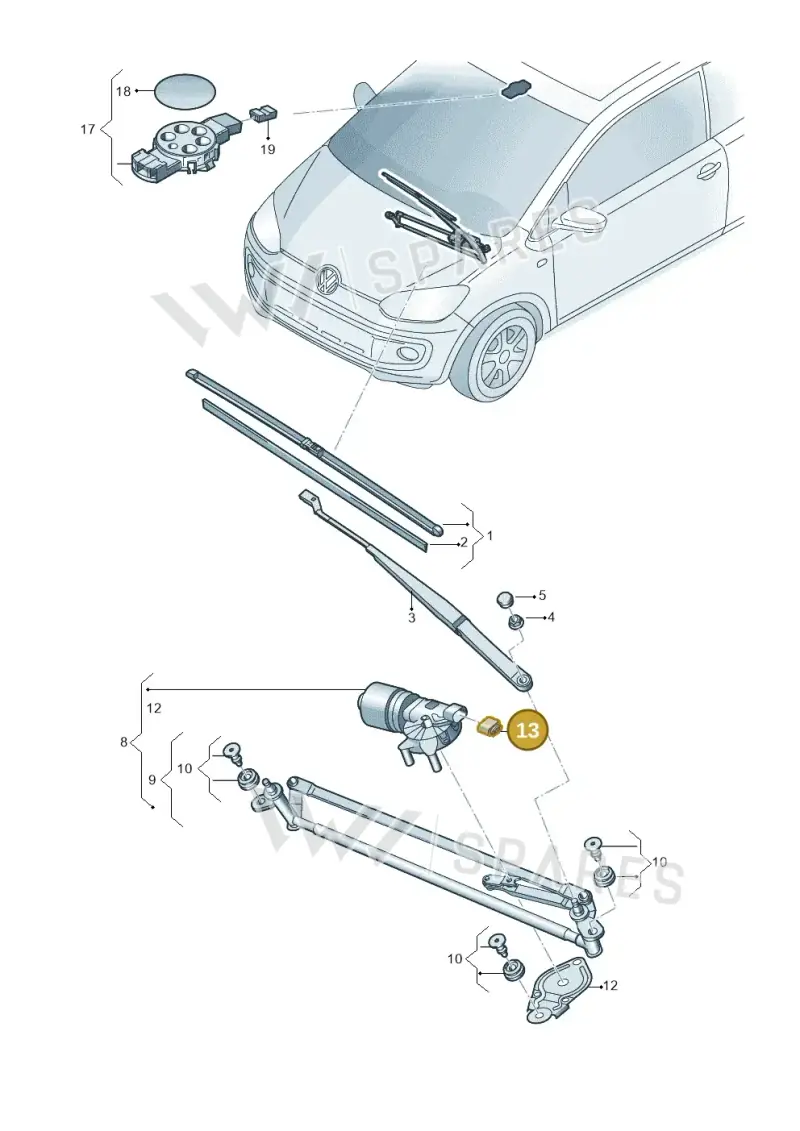 1J0973724 — SEAT Mii electric (2020-2021) diagram 772955000, position 13