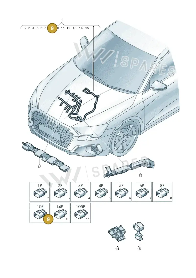 1J0973835 — SEAT Formentor TSI CUPRA (2020-) diagram 596971270, position 9