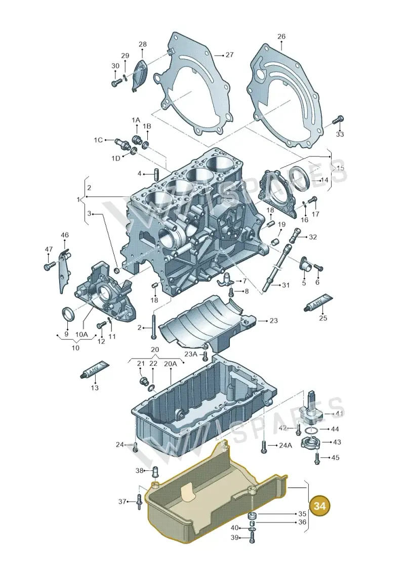 1JM198601T — SEAT Ibiza (2012-) diagram 194103150, position 34