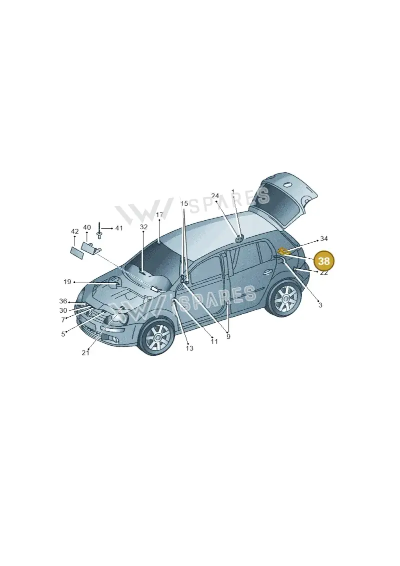 1K0010358R — SEAT Altea XL Reference (2010-2013) diagram 420010000, position 38
