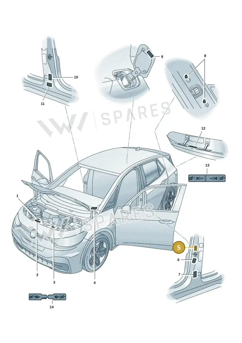 1K0010833P — SEAT EBoost CUPRA (2021-) diagram 10a010000, position 5