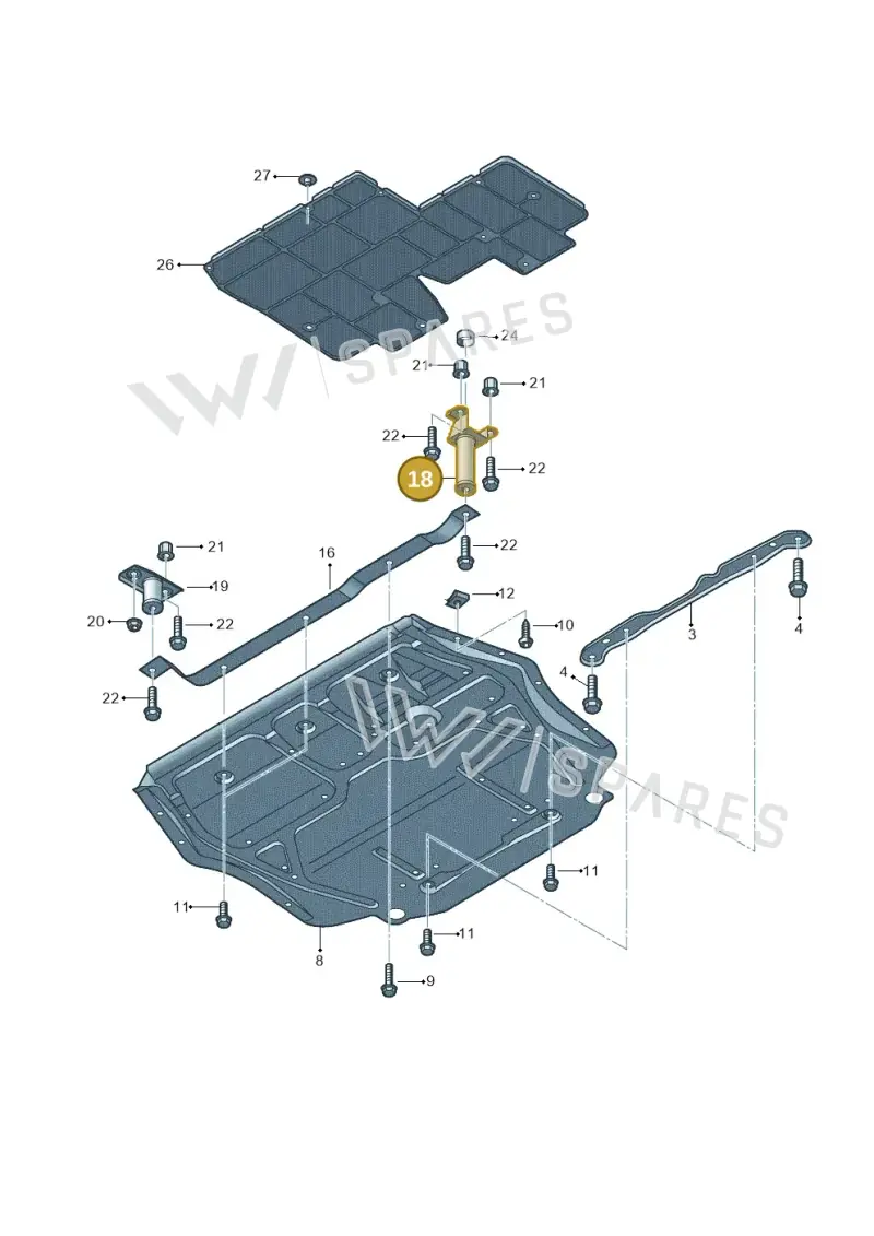 1K0018965E — SEAT Altea XL Reference (2013-2013) diagram 420018000, position 18