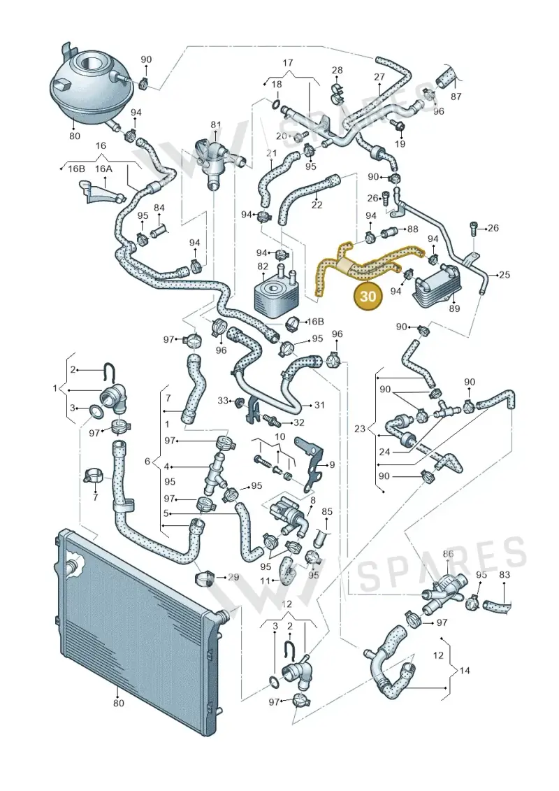 1K0121086BC — SEAT Altea XL Reference (2013-2013) diagram 646121350, position 30