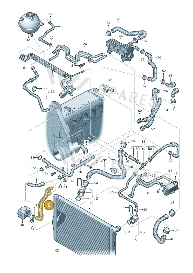 1K0121086T — SEAT Altea XL Reference (2010-2013) diagram 460121420, position 6