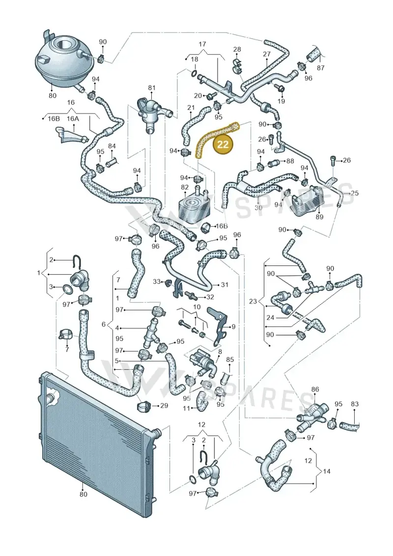 1K0121096BR — SEAT Altea XL Reference (2013-2013) diagram 646121350, position 22