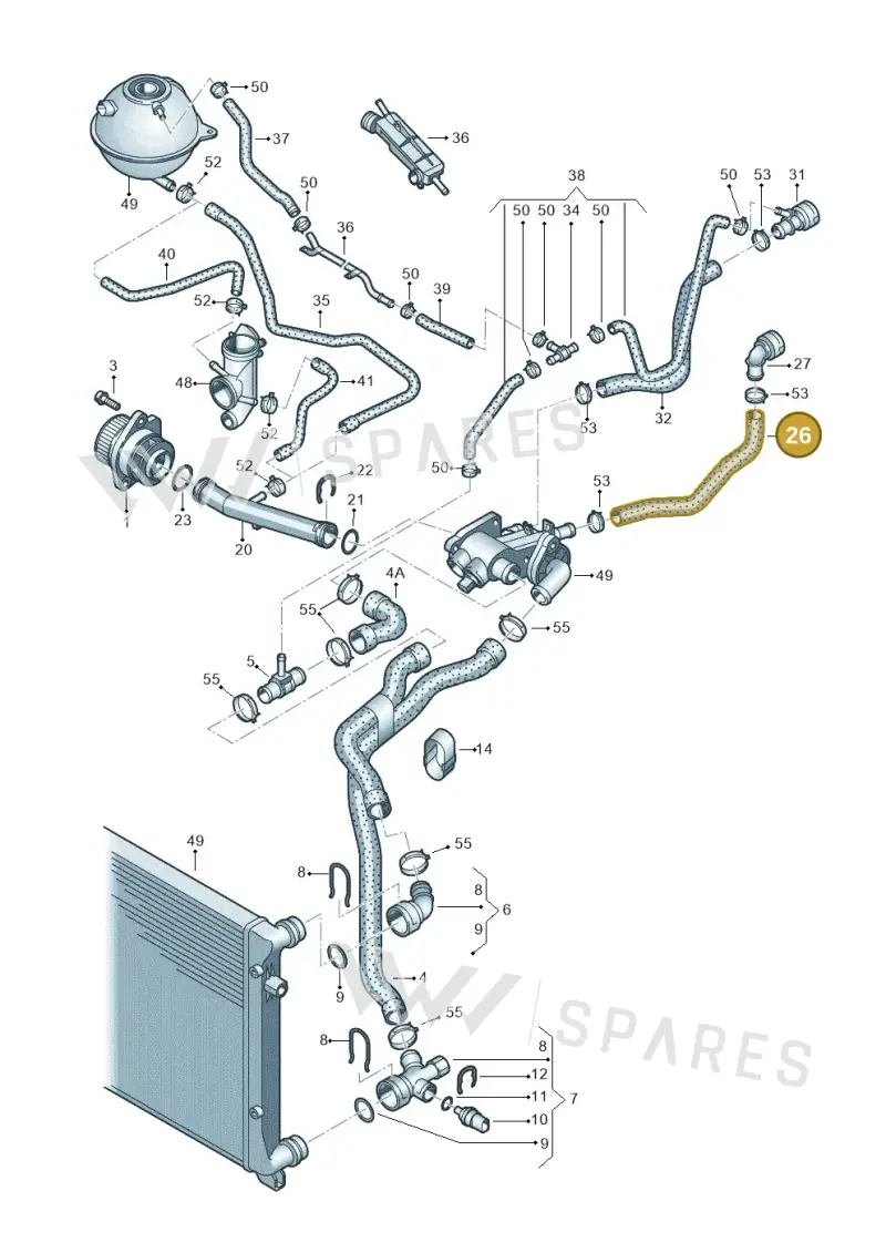 1K0121101BL — SEAT Altea XL Reference (2013-2013) diagram 649121120, position 26