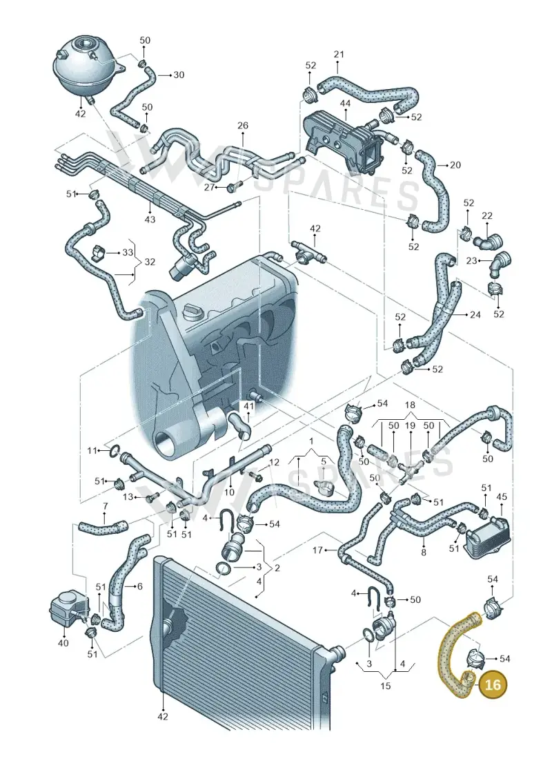 1K0121101CF — SEAT Altea XL Reference (2010-2013) diagram 460121420, position 16