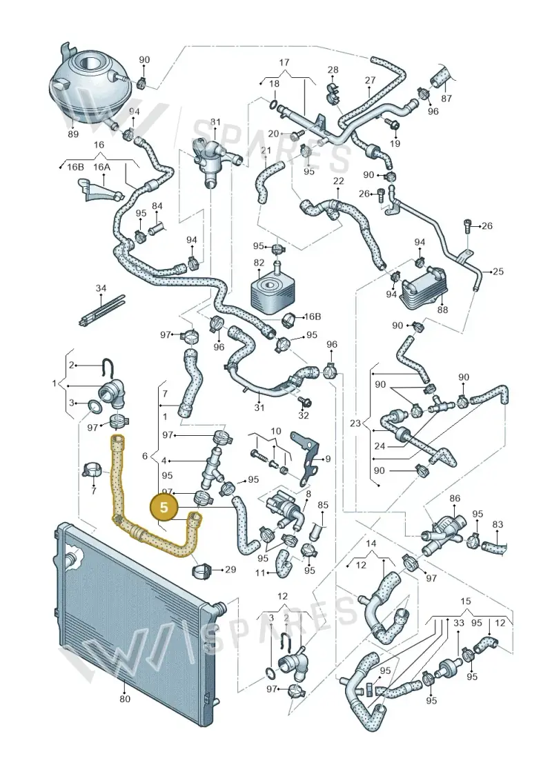 1K0121101DB — SEAT Altea XL Reference (2013-2013) diagram 650121620, position 5