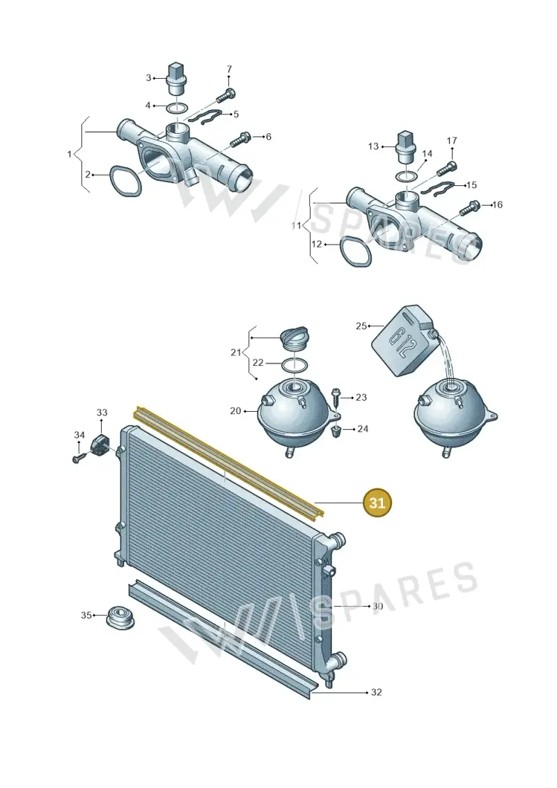 1K0121345A — SEAT Altea XL Reference (2013-2013) diagram 420121760, position 31
