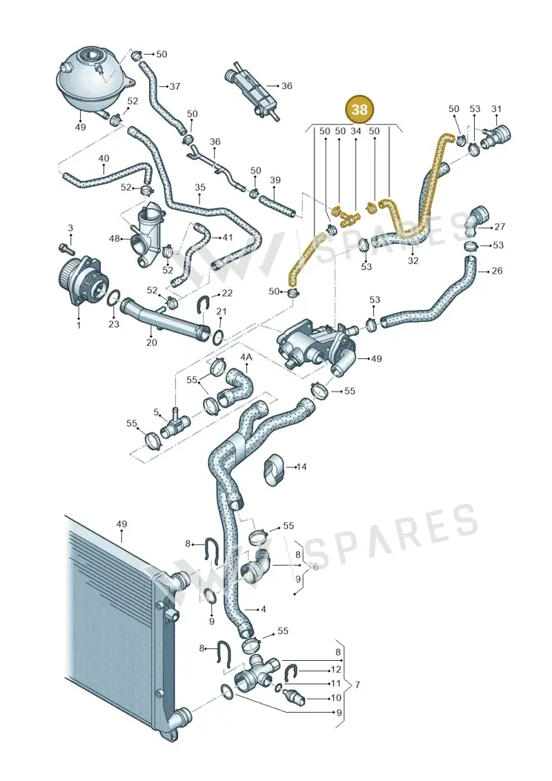 1K0122447FF — SEAT Altea XL Reference (2013-2013) diagram 649121120, position 38