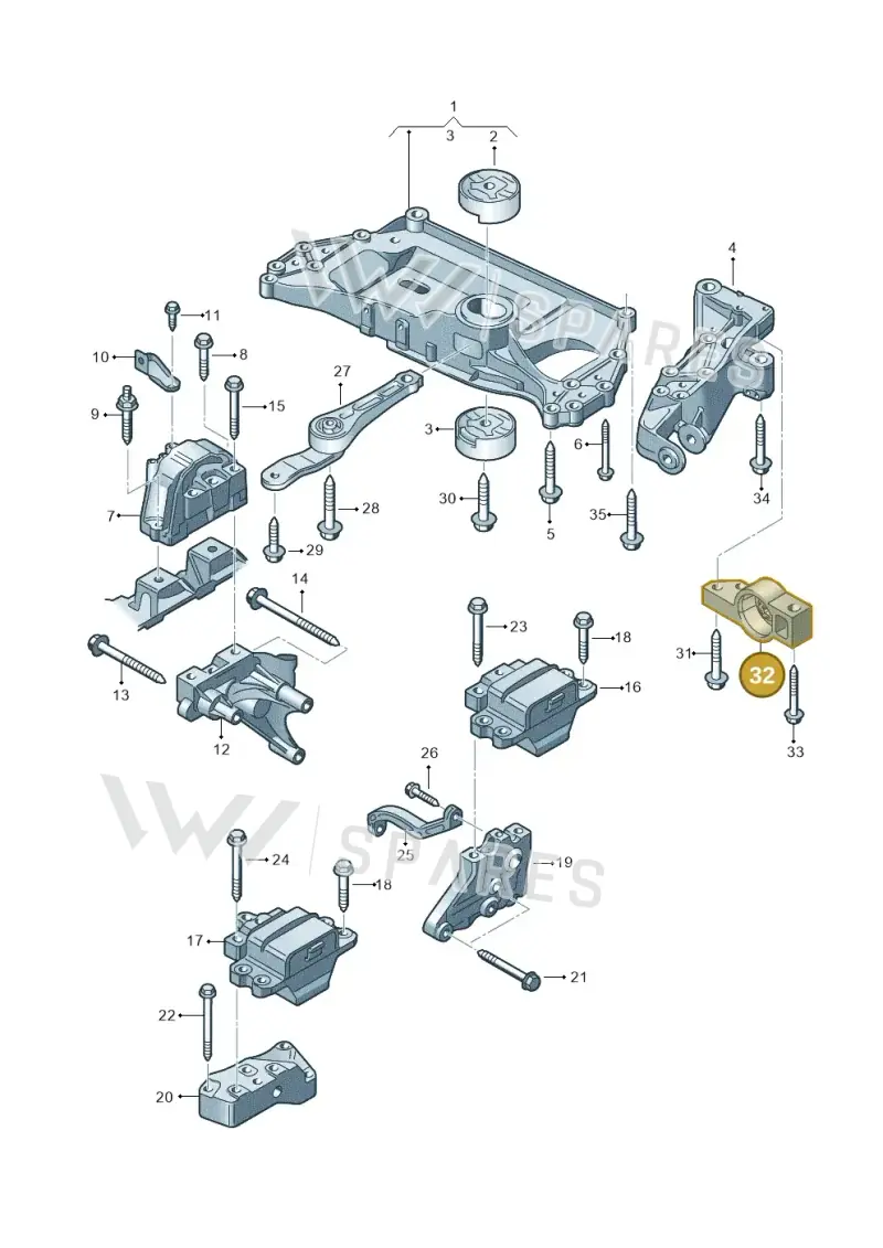1K0199232K — SEAT Altea XL Reference (2013-2013) diagram 409199200, position 32