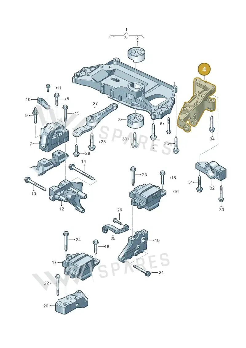 1K0199295E — SEAT Altea XL Reference (2013-2013) diagram 409199200, position 4