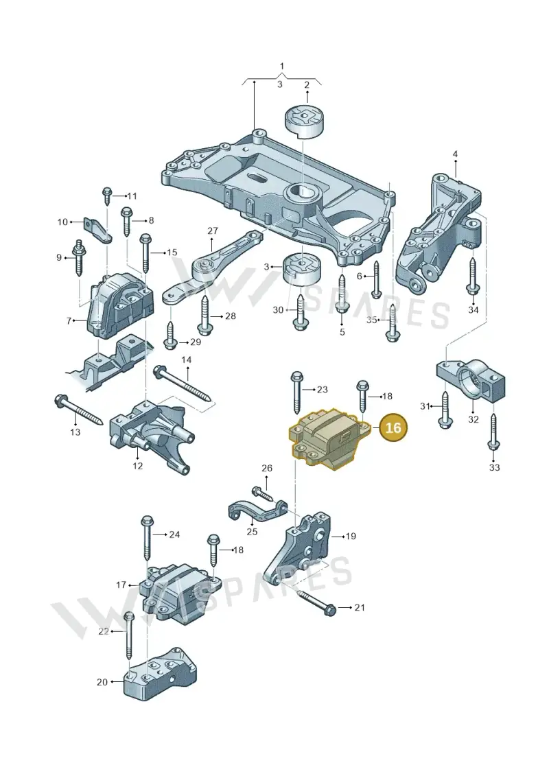 1K0199555L — SEAT Altea XL Reference (2013-2013) diagram 409199200, position 16