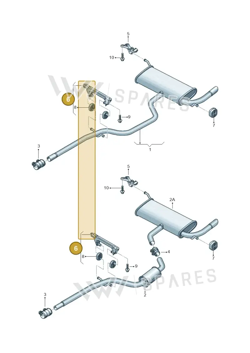 1K0253144BA — SEAT Altea XL Reference (2013-2013) diagram 418253850, position 6