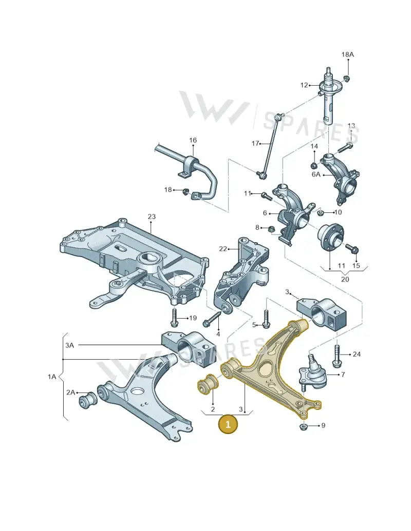 1K0407151AC — SEAT ALTEA                  07> (2006-) diagram 409407000, position 1