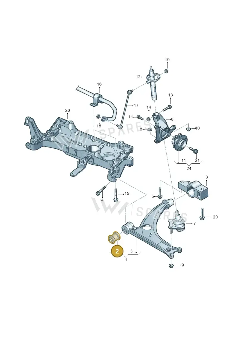1K0407182 — SEAT Alhambra Stylance (2015-2022) diagram 460407000, position 2
