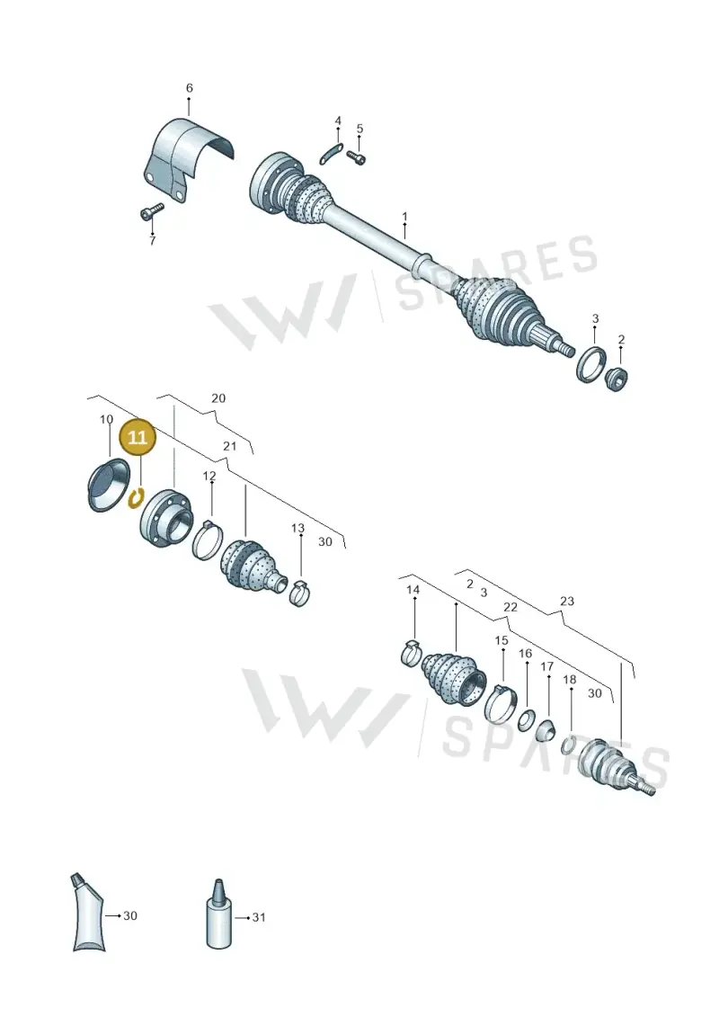 1K0407298A — SEAT Ibiza Stylance (2015-) diagram 672407600, position 11