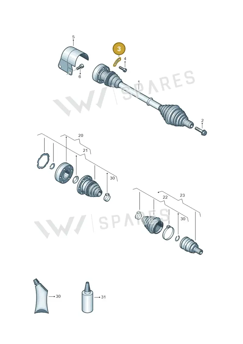 1K0407357C — SEAT Leon style (2019-) diagram 786407300, position 3