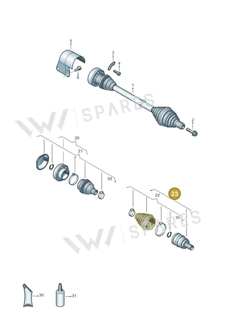 1K0498099MX — SEAT Tarraco FR (2018-2024) diagram 884407200, position 23