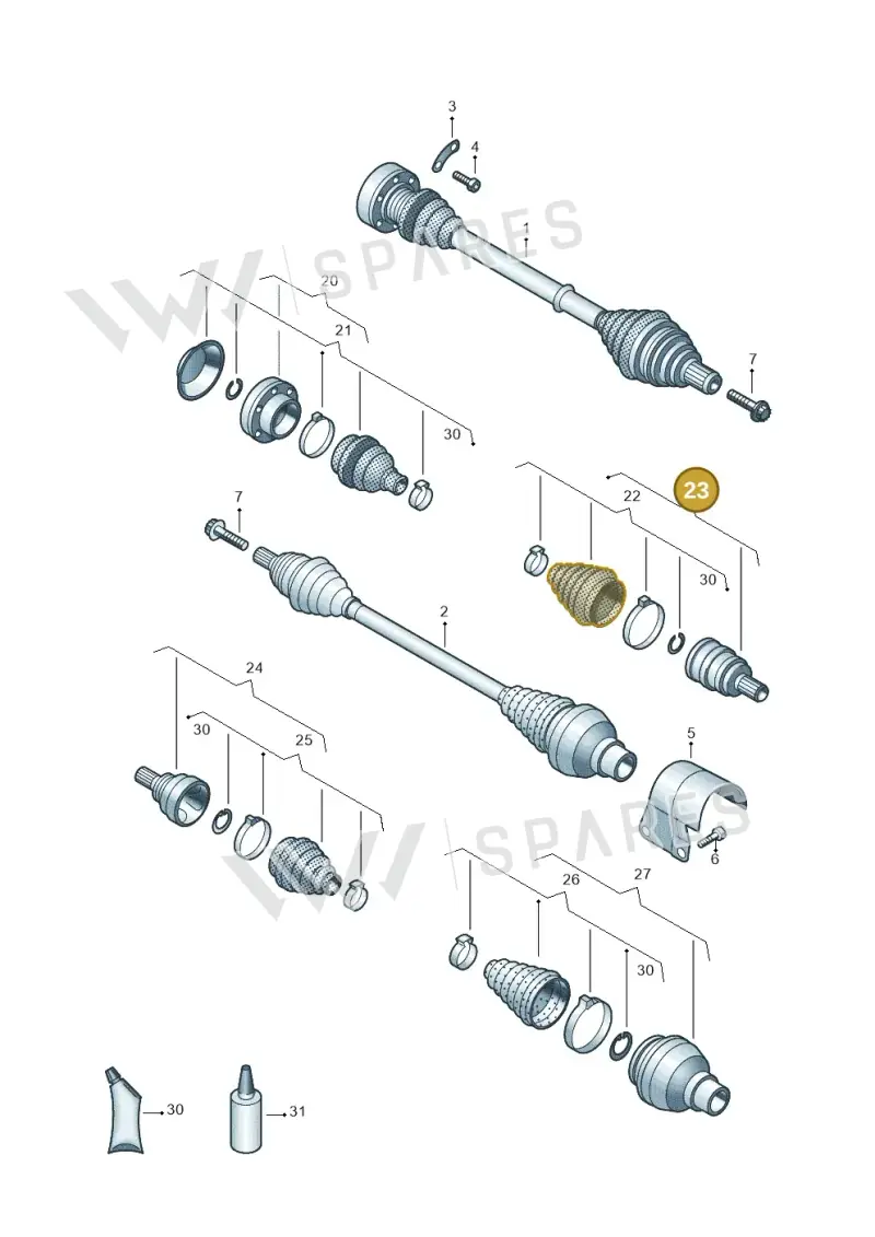 1K0498099MX — SEAT Leon style (2019-) diagram 827407340, position 23