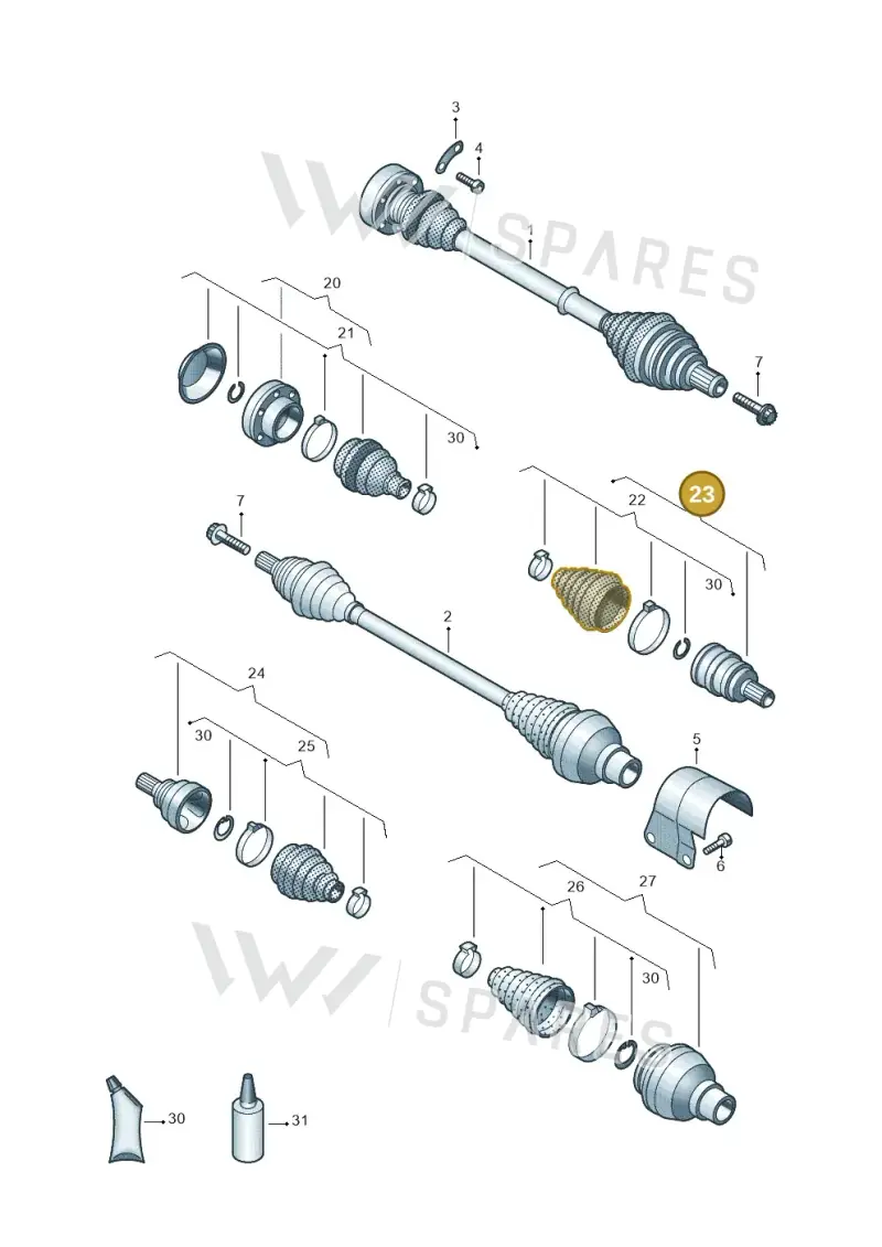 1K0498099M — SEAT Leon style (2019-) diagram 827407340, position 23