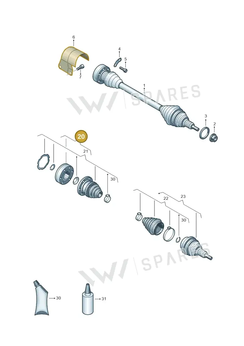 1K0498103 — SEAT Arona FR (2017-) diagram 837407320, position 20