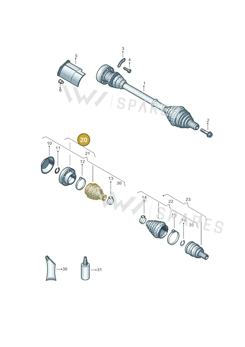 1K0498103NX — SEAT Leon ST Stylance (2016-2020) diagram 746407500, position 20