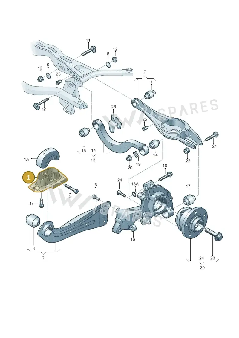 1K0505129L — SEAT Leon style (2019-) diagram 746505300, position 1