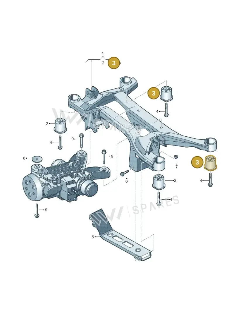 1K0505145K — SEAT Altea XL Reference (2010-2013) diagram 412505100, position 3