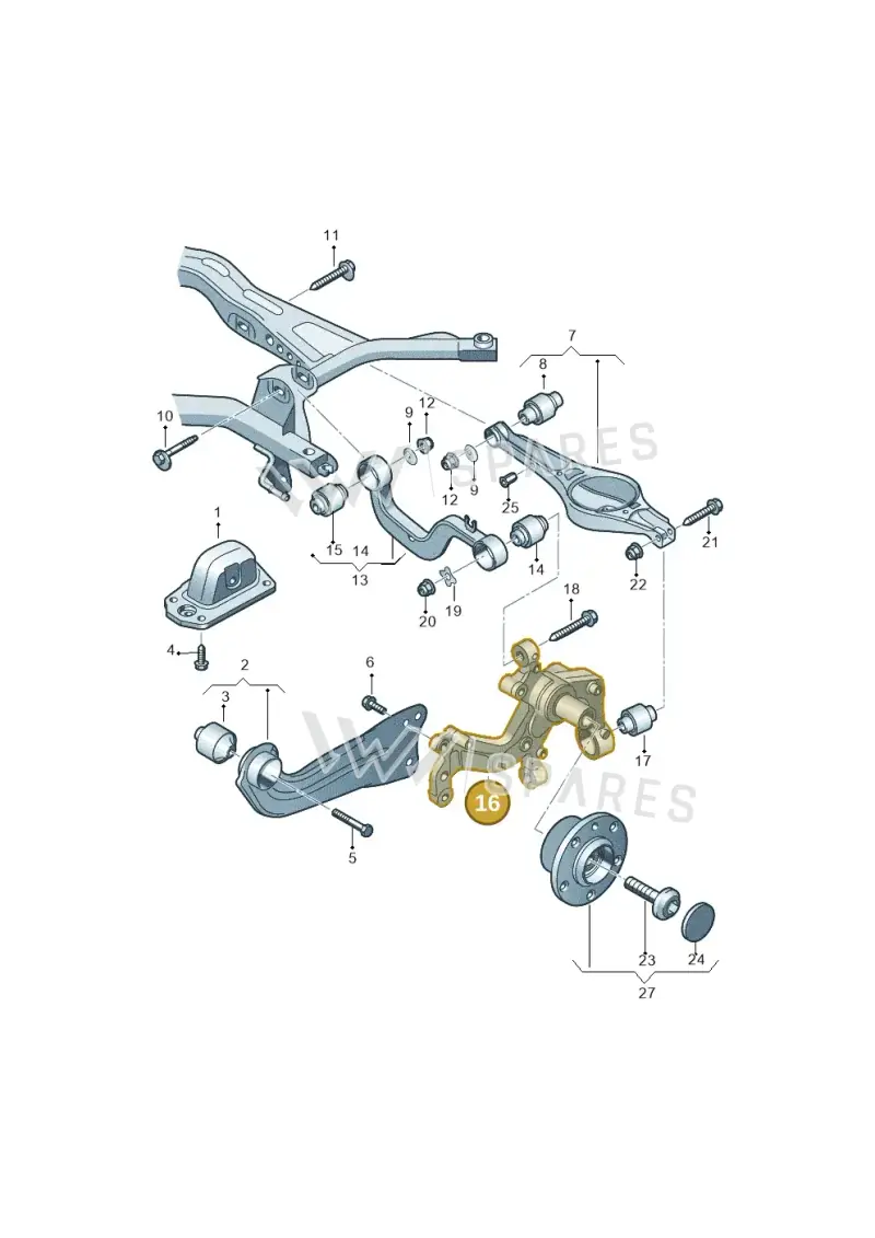 1K0505436AB — SEAT Altea XL Reference (2010-2013) diagram 409505050, position 16