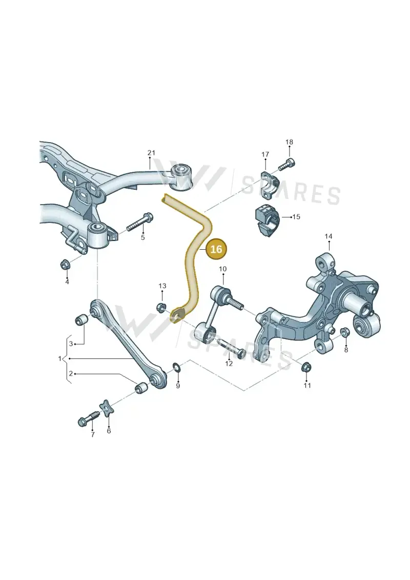 1K0511409BP — SEAT Altea XL Reference (2013-2013) diagram 460501200, position 16