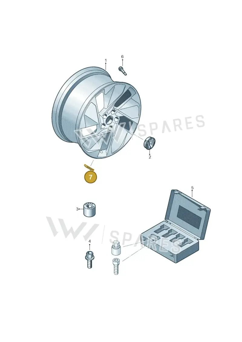 1K0601185E — SEAT EBoost CUPRA (2021-) diagram 10a601045, position 7