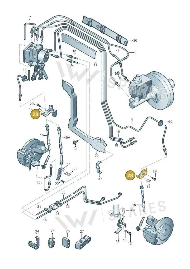 1K0611841F — SEAT Altea XL Reference (2013-2013) diagram 412611200, position 28
