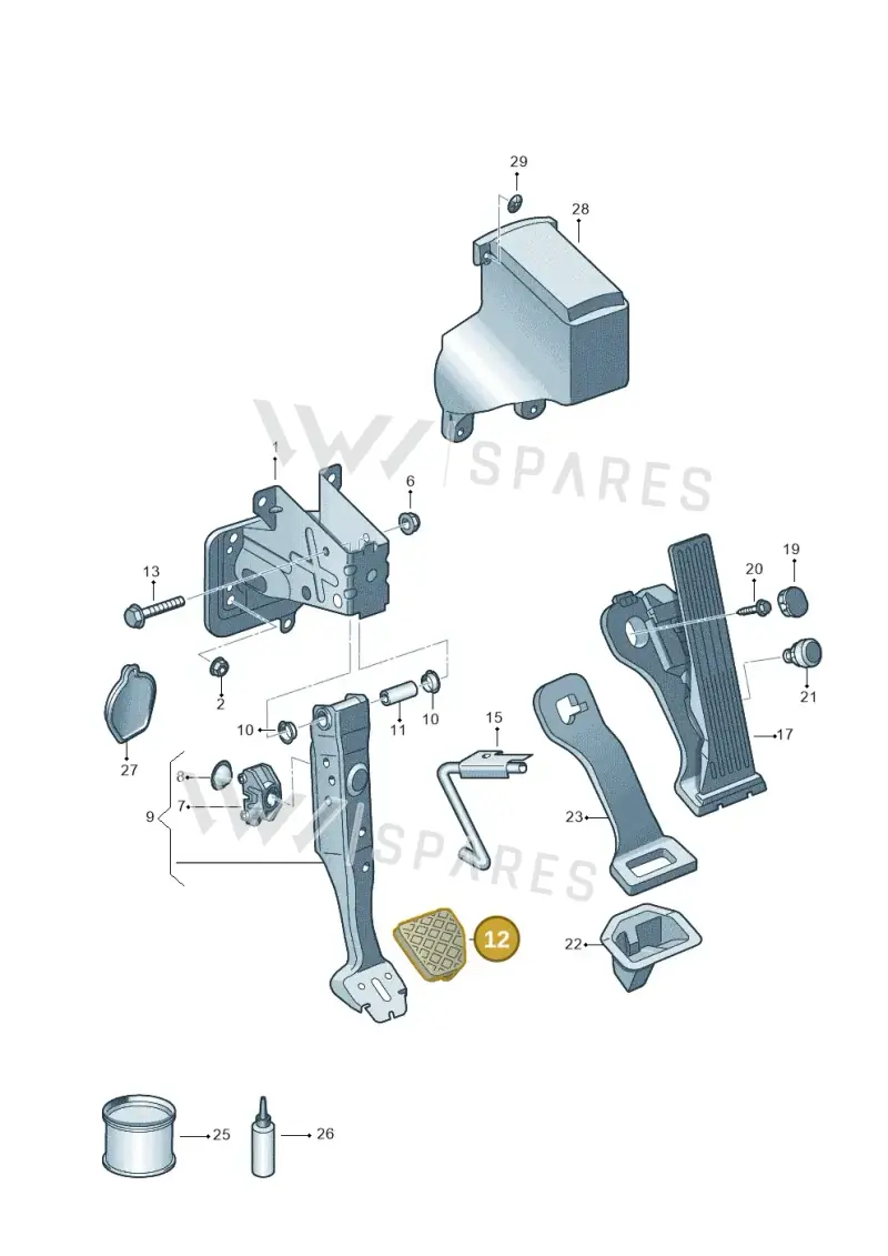 1K0721173B9B9 — SEAT Altea XL Reference (2013-2013) diagram 649721600, position 12