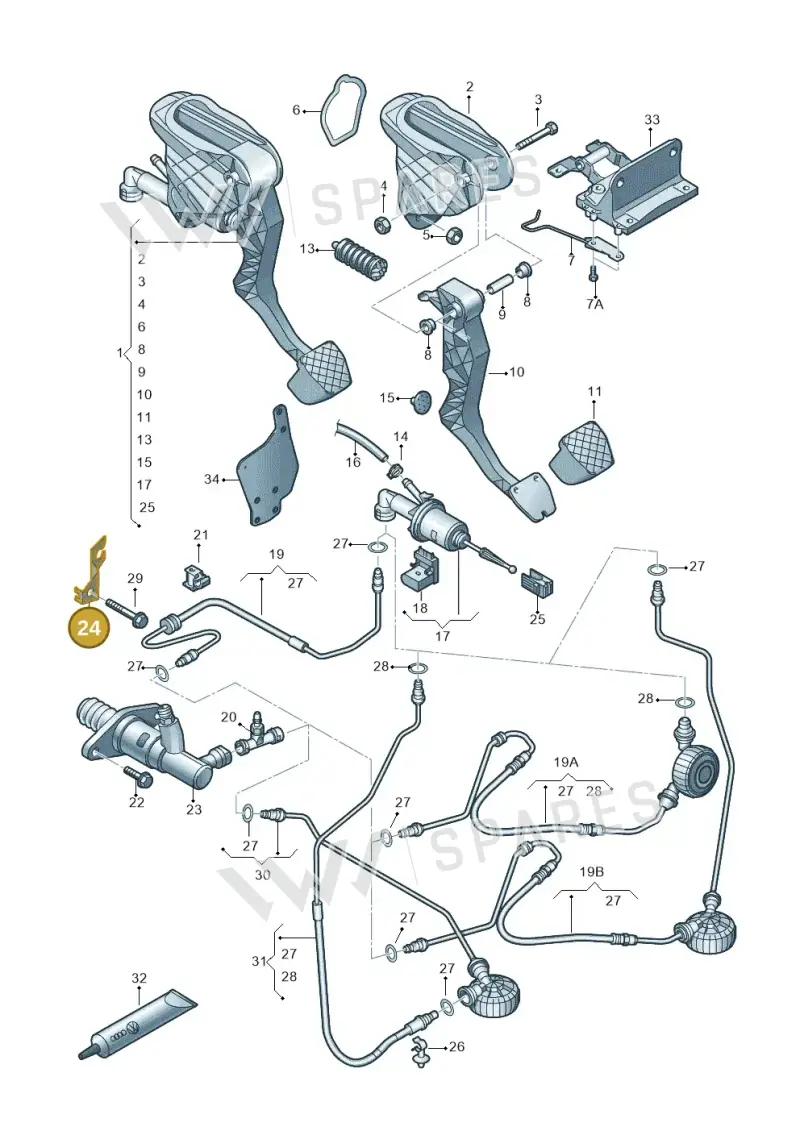 1K0721487D — SEAT Altea XL Reference (2013-2013) diagram 409721250, position 24