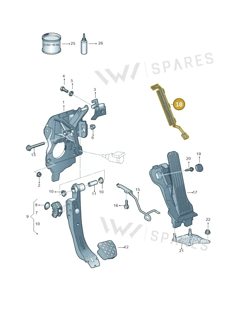 1K0723549 — SEAT Altea XL Reference (2013-2013) diagram 409721700, position 18