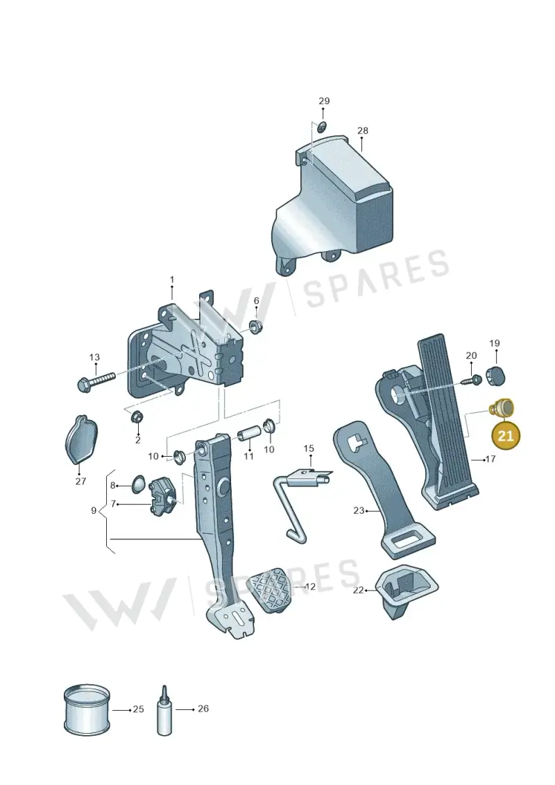 1K0723549 — SEAT Altea XL Reference (2013-2013) diagram 649721600, position 21