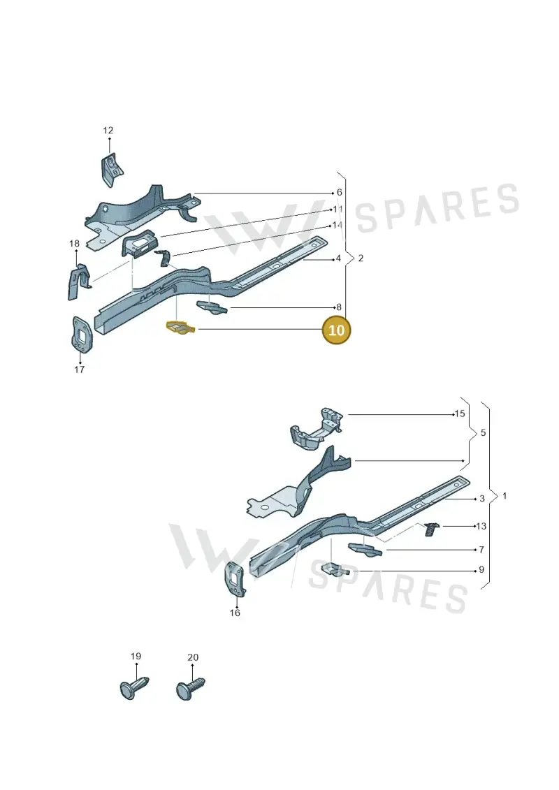 1K0803128 — SEAT Altea XL Reference (2013-2013) diagram 412803000, position 10