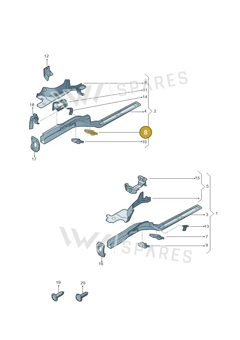 1K0804056 — SEAT Altea XL Reference (2013-2013) diagram 412803000, position 8