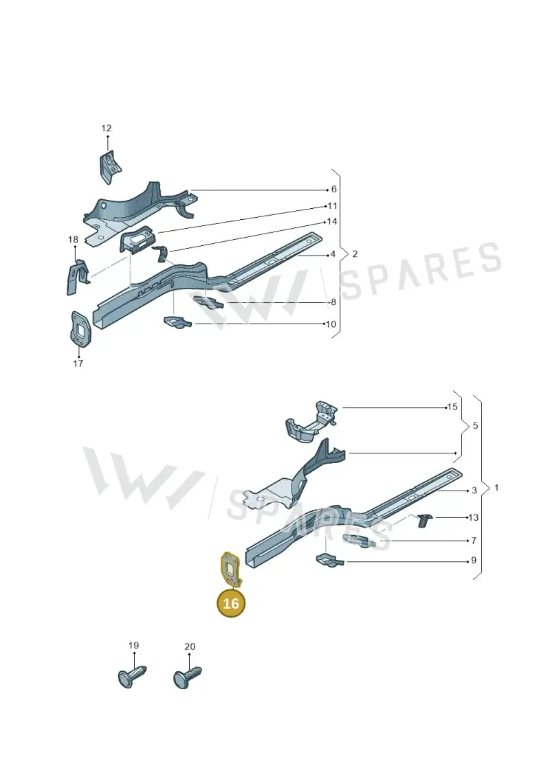 1K0804181B — SEAT Altea XL Reference (2013-2013) diagram 412803000, position 16