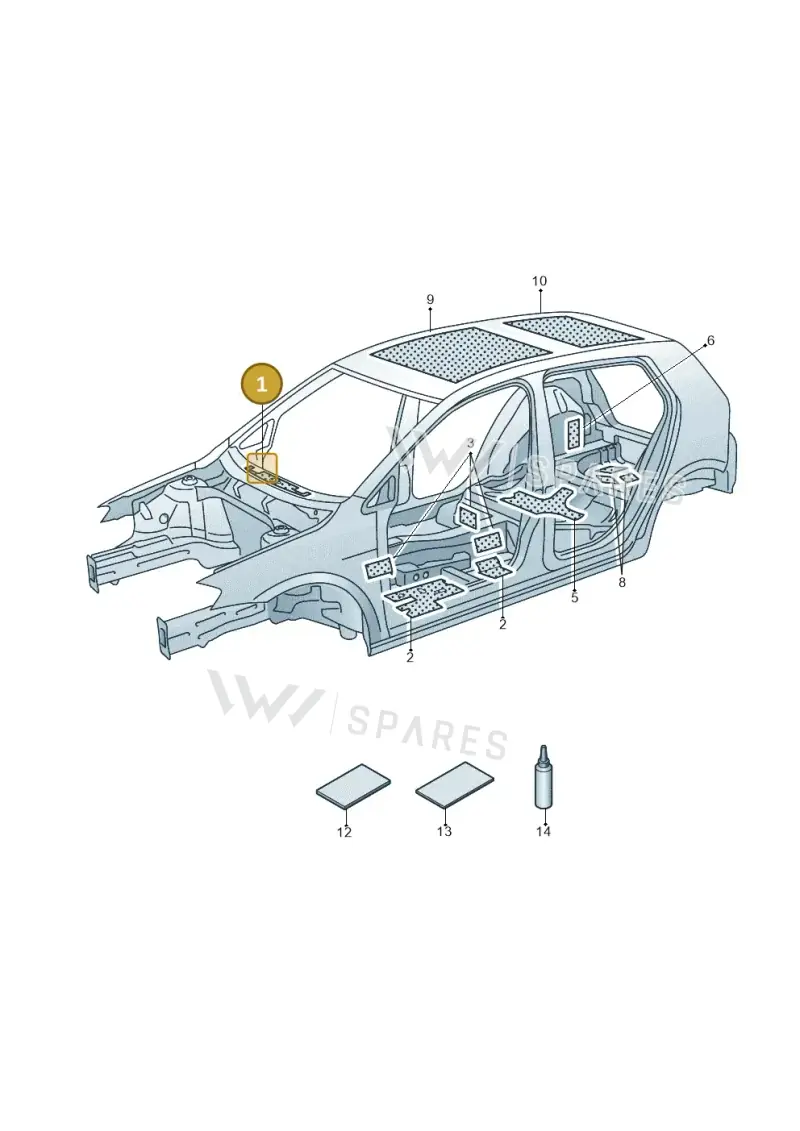 1K0864961 — SEAT Ateca Style (2016-) diagram 746863300, position 1