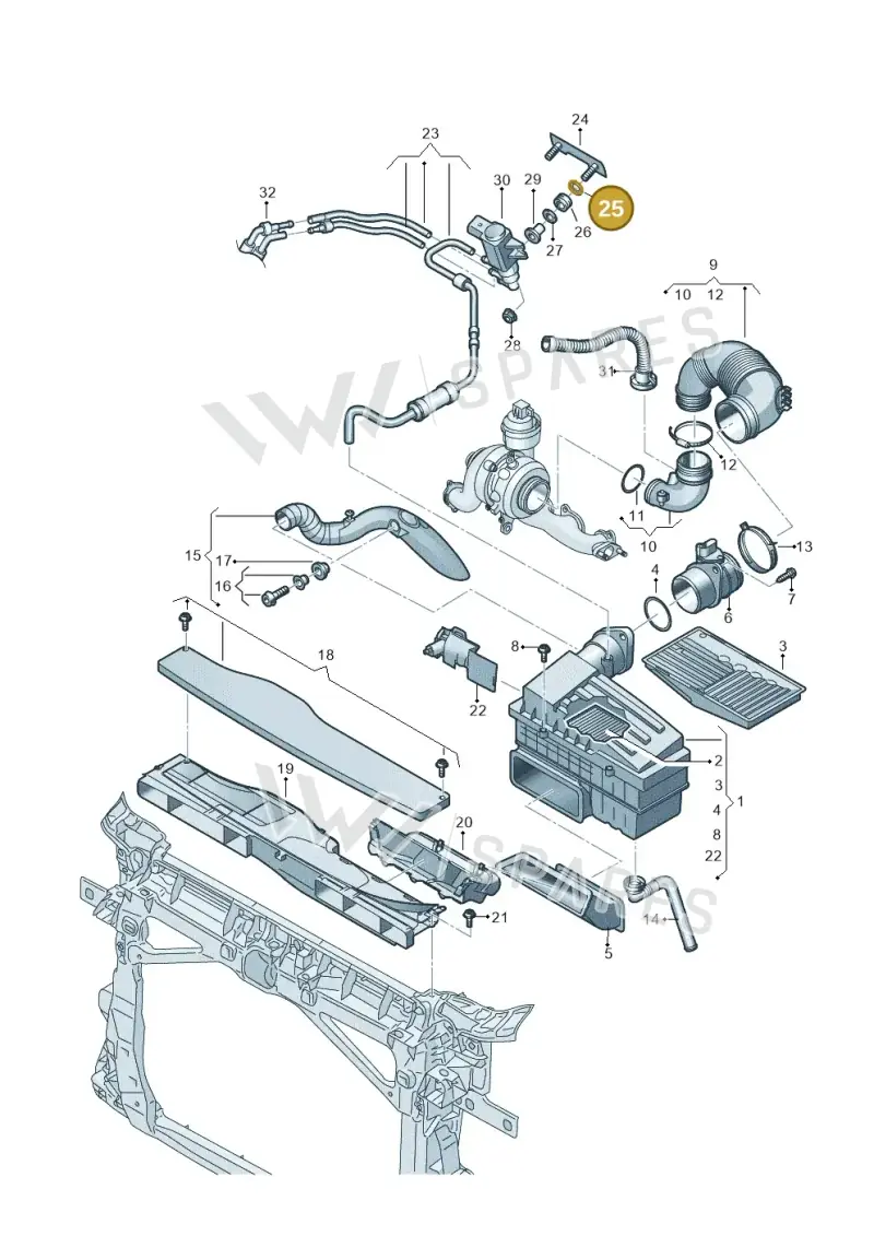 1K0906139A — SEAT Leon style (2019-) diagram 2ka129302, position 25