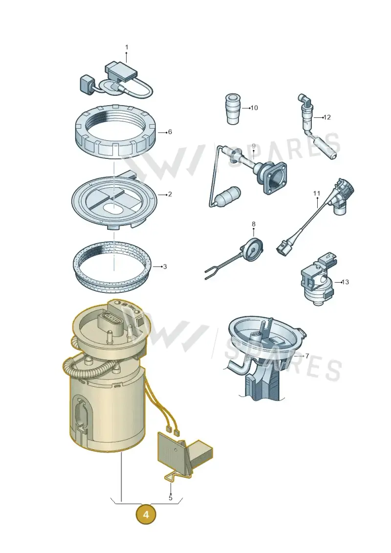 1K0919051DB — SEAT Altea XL Reference (2013-2013) diagram 409919300, position 4
