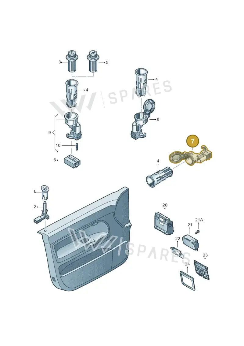 1K0919341J9B9 — SEAT Ibiza Stylance (2015-) diagram 409919700, position 7