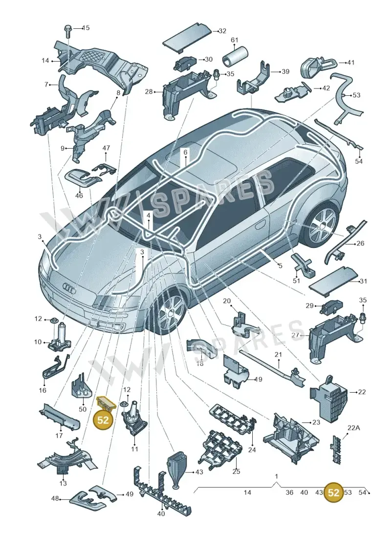 1K0937540C — SEAT Altea XL Reference (2013-2013) diagram 412971800, position 52