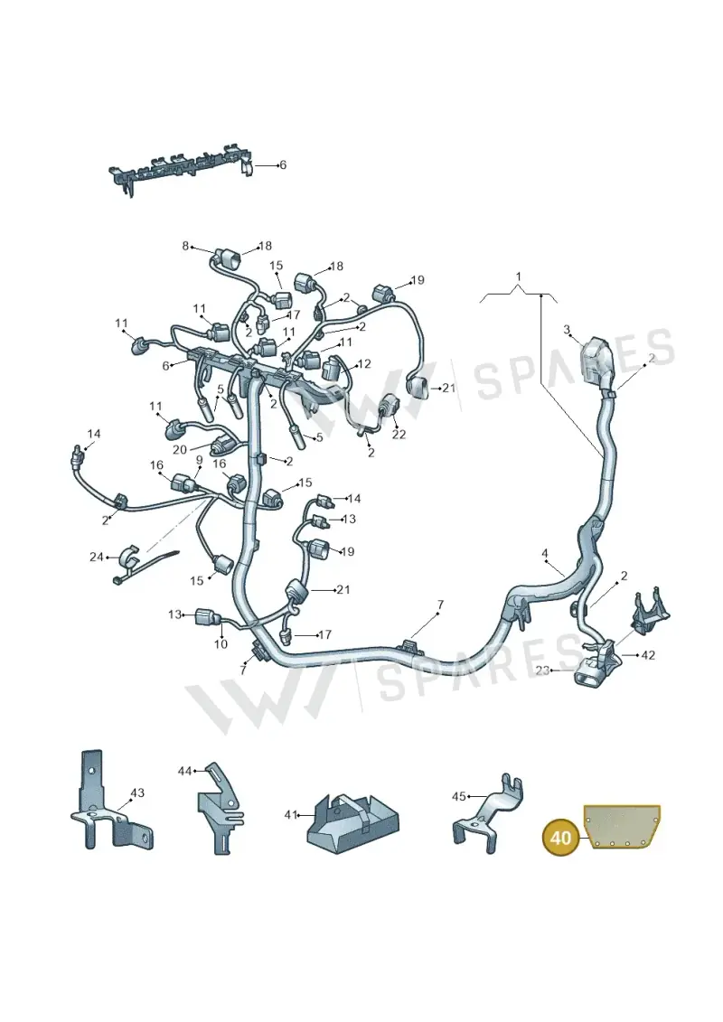 1K0971461T — SEAT Ibiza Stylance (2015-) diagram 773971100, position 40