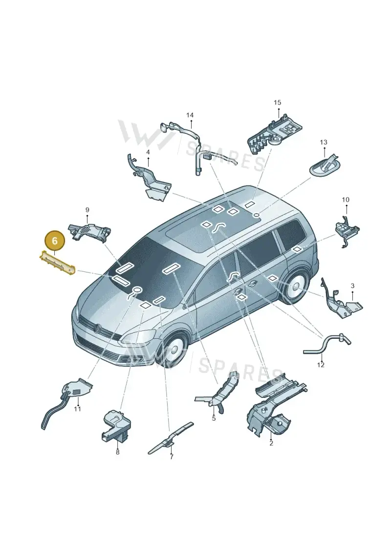 1K0971615BP — SEAT Alhambra Stylance (2015-2022) diagram 689972010, position 6
