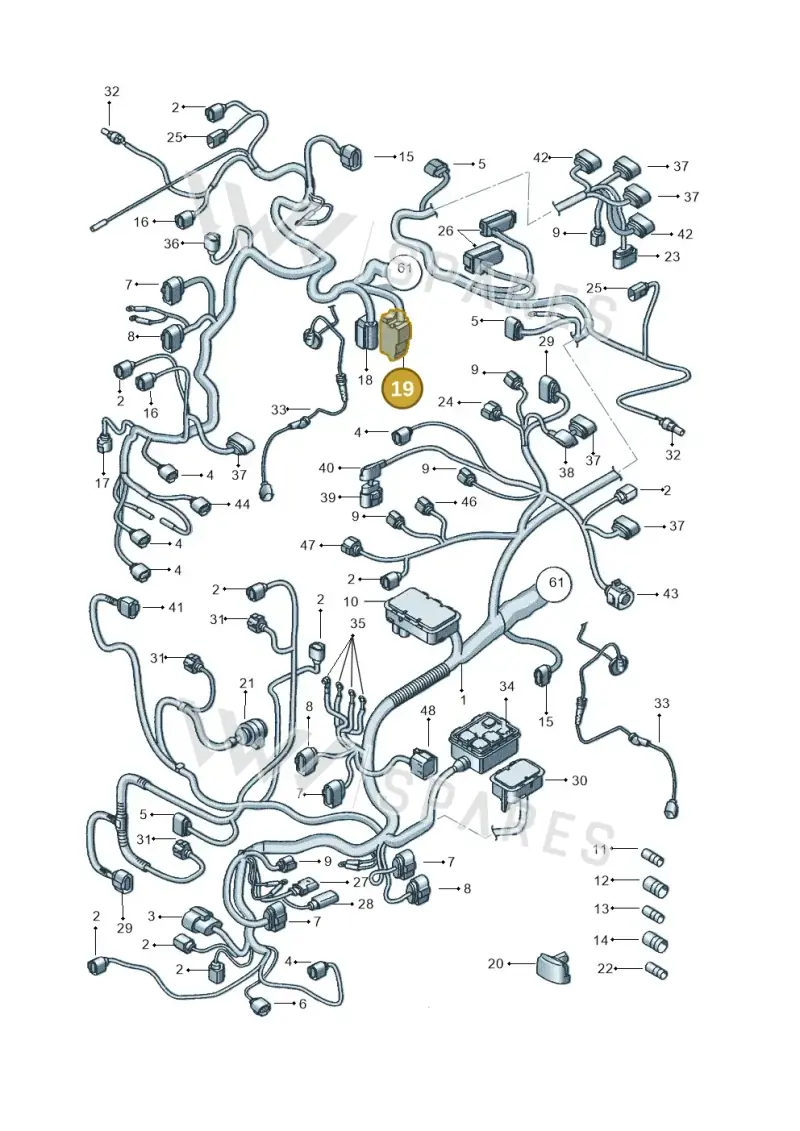 1K0973026 — SEAT Altea XL Reference (2013-2013) diagram 498971820, position 19